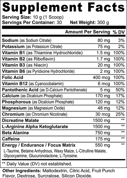 RooRocket Pre-Workout - Fruit Punch